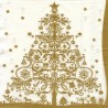 Servetėlė Nr.186 "Golden christmas tree" 33x33cm