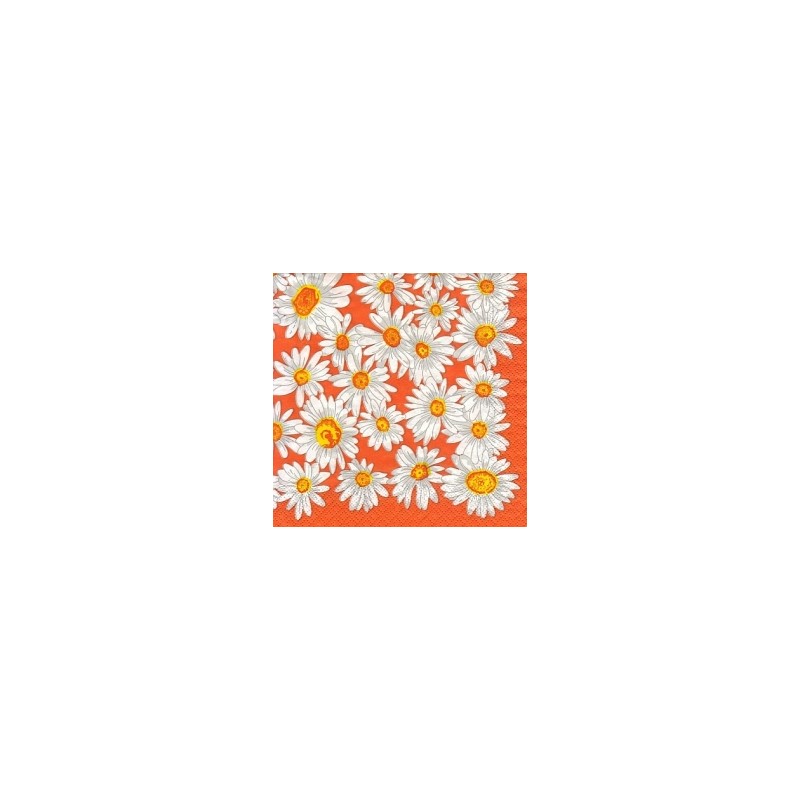Servetėlė Nr.202 "Daisies in orange" 33x33cm