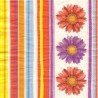 Servetėlė Nr.204 "Stripes and orange flowers" 33x33cm