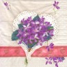 Servetėlė Nr.211 "Violets in heart" 33x33cm
