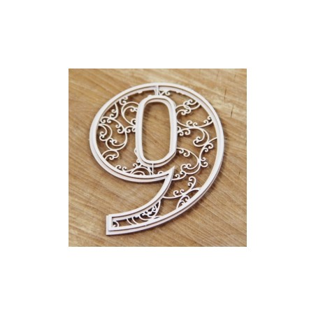 Kartoninė formelė "Monograce skaičiai: 9"