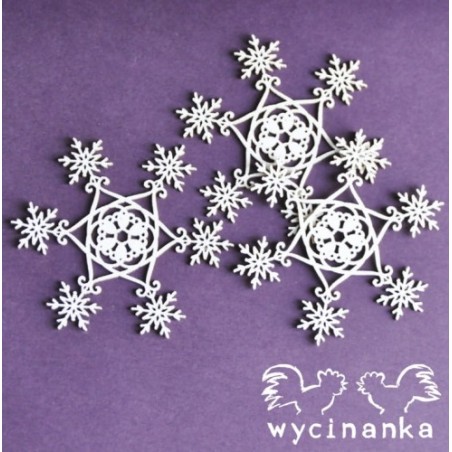 Kartoninė formelė "Snowy Evening: snaigės nr. 2" 3 vnt